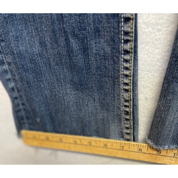 Cowgirl Tuff Womens Jeans Size 28x33 Raw Bottom Bootcut Medium Wash - Picture 10 of 14